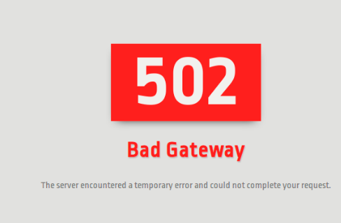 502 server errors
