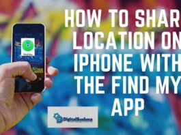 share location on iPhone with the Find My app