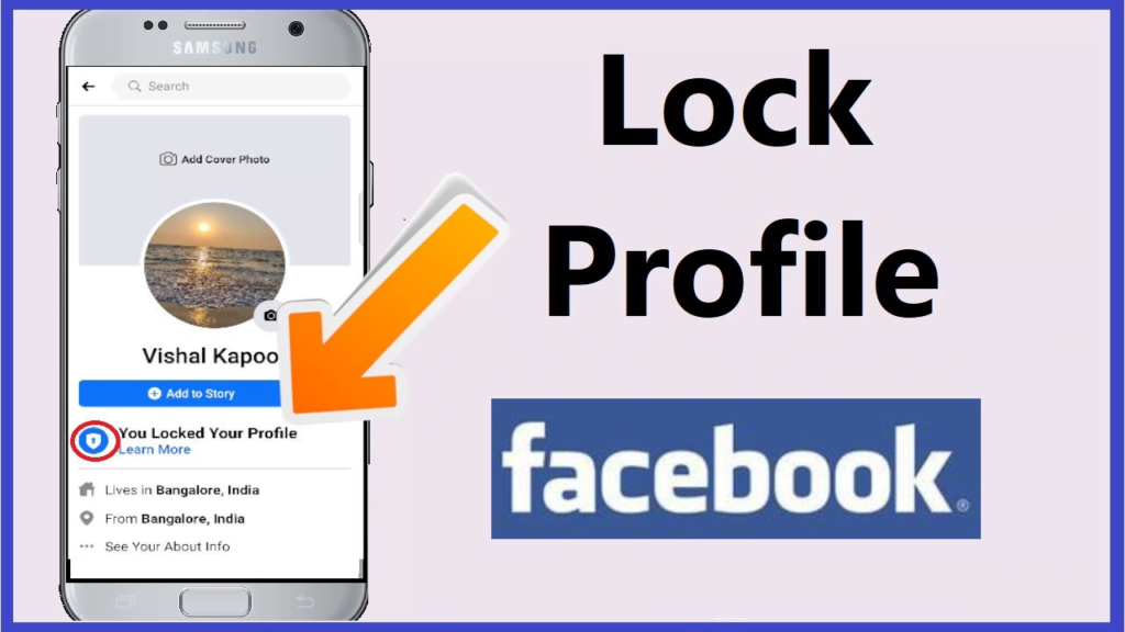 lock a facebook profile on phone