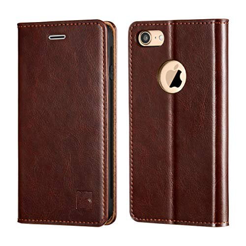 Belemay Genuine Leather Best Wallet Cases for iPhone 8 Plus
