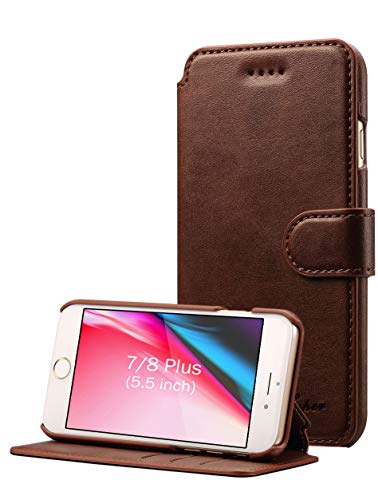 Pasonomi Vintage iPhone 8 Plus Flip Wallet Case