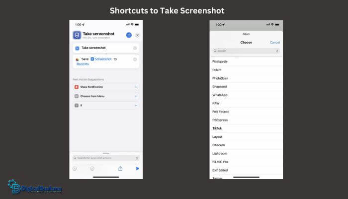 Shortcuts to take screenshot