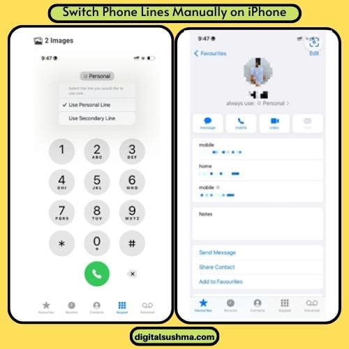 Switch Phone Lines Manually on iPhone