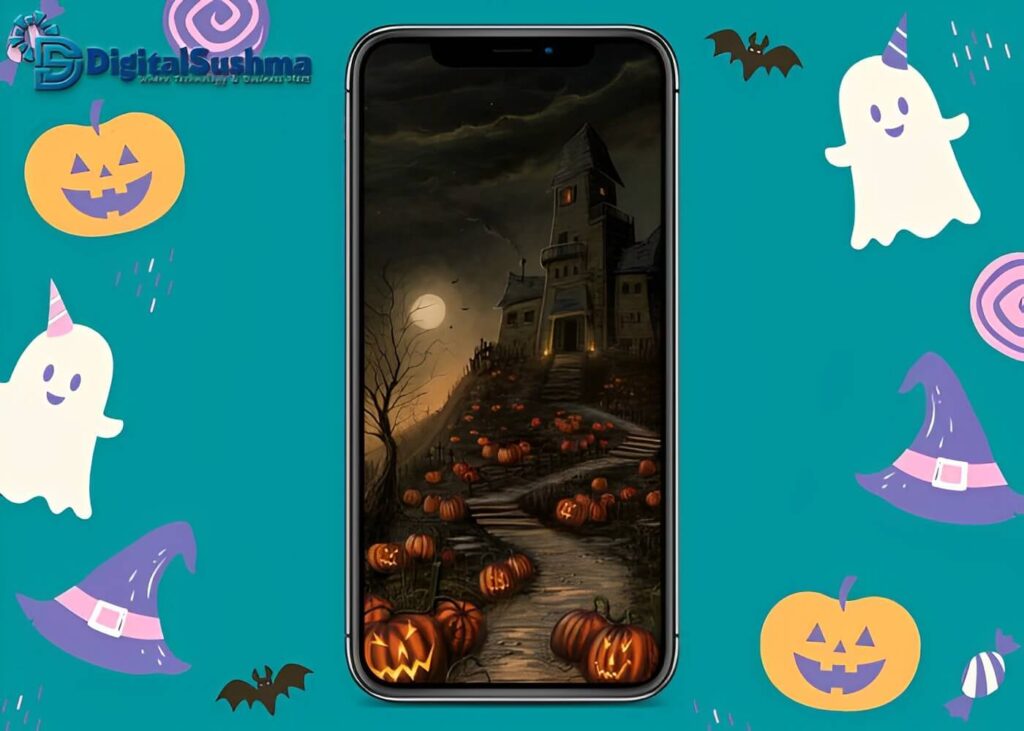 Spooky Castle Halloween iPhone Wallpaper