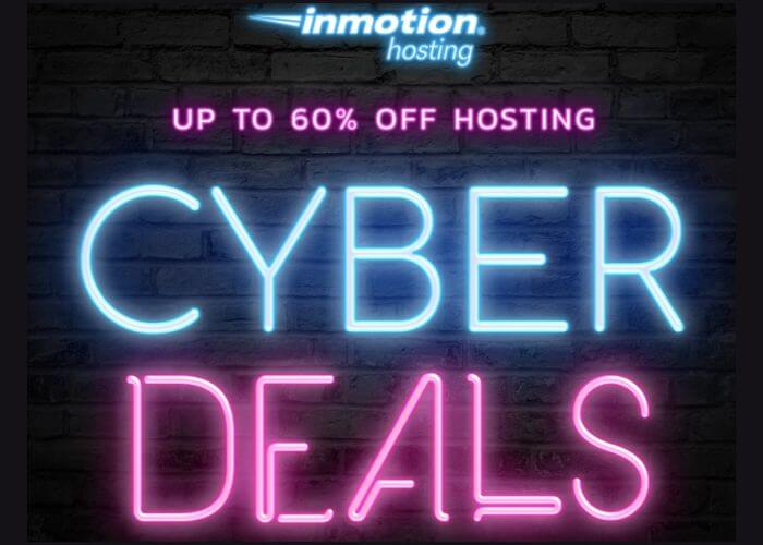 inmotion hosting cyber monday deals, inmotion hosting up to 60% off hosting