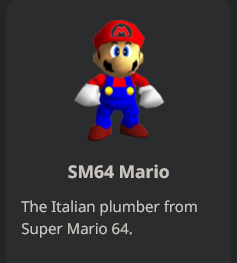SM64 Mario, character.ai bots
